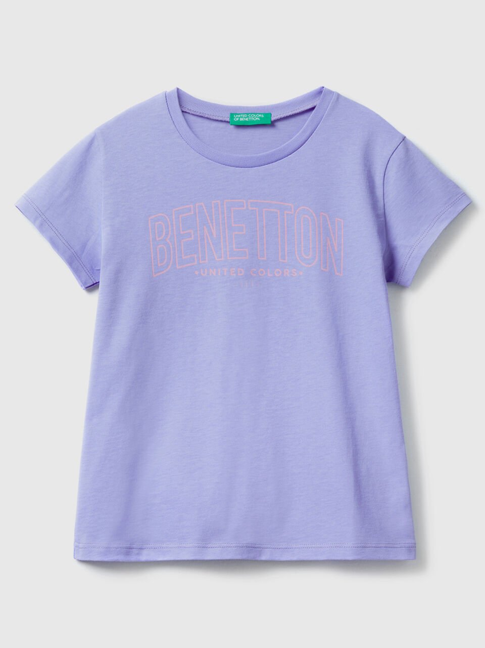 A Prezzi Outlet Maglietta con logo 100% cotone benetton online